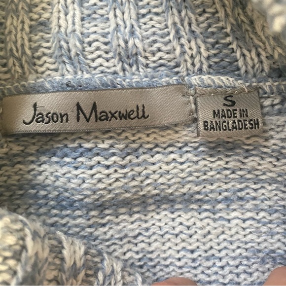 Jason maxwell gradient blue cowl sweater size s. - Picture 3 of 3